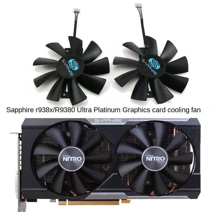 BEBAS ONGKIR - Fan kipas vga R9 380 380x sapphire nitro OEM 100mm 4pin Langkah new