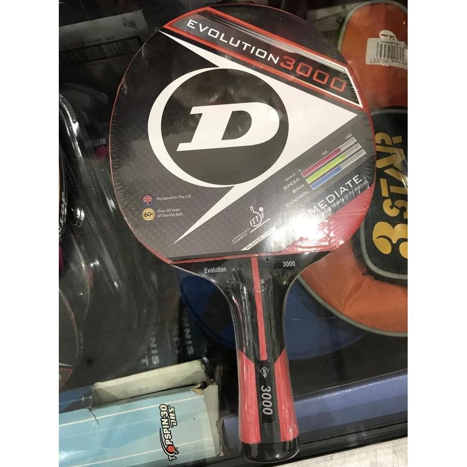 BEBAS ONGKIR - BAT BED TENIS MEJA DUNLOP EVOLUTION 3000 ORIGINAL