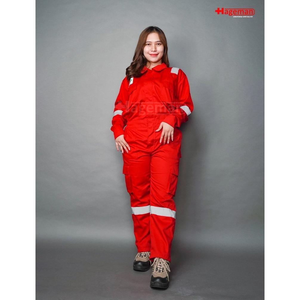 Unik Hageman - Wearpack Coverall/Coverall Safety Warna Merah