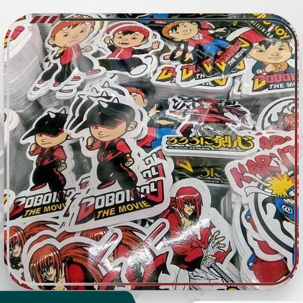 Sticker Isi 850 Pcs Motif Kartun Animasi Anak Stiker Motor Helm Kaca