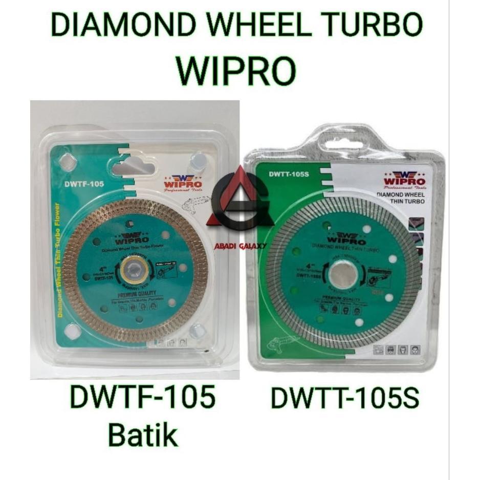 Diamond Wheel Turbo / Mata Potong Keramik / Pisau Potong Keramik Turbo Wipro Dwtf-105 Batik & Dwtt-1