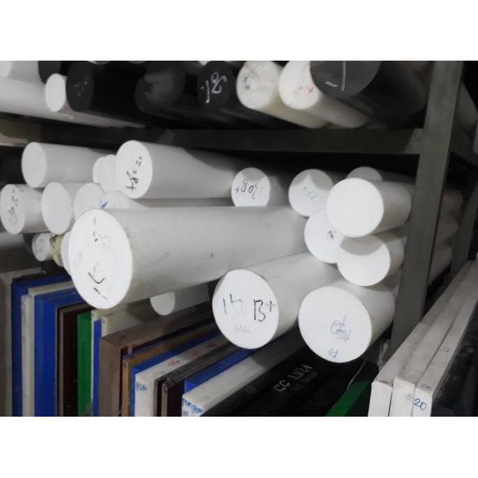 Teflon batangan/ptfe rod 50mm x 50cm