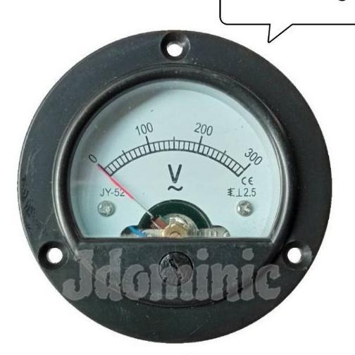 Voltmeter Analog Arus Ac 300 Volt Vol Voltase Voltmetre Genset Genzet Jenset Jenzet 2500 3500 Watt B
