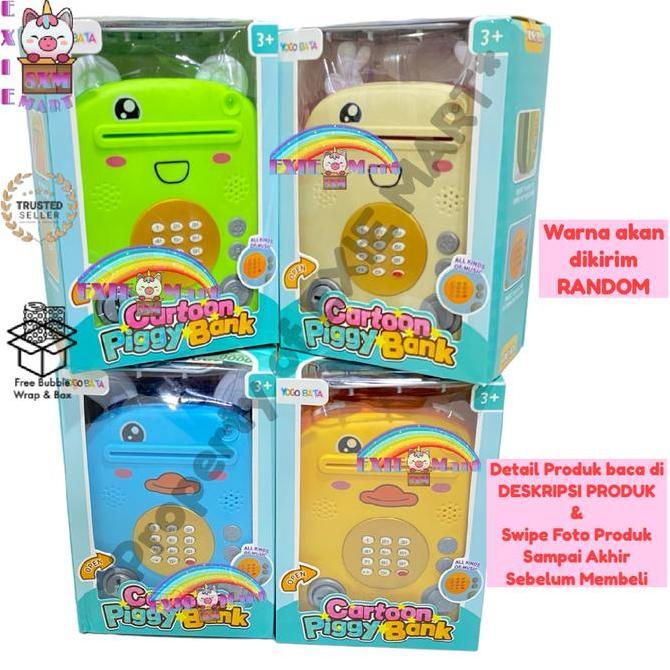 MAINAN EDUKASI ANAK CELENGAN ATM MUSIC KARAKTER - MAINAN CARTOON PIGGY BANK - MAINAN CELENGAN BENTUK