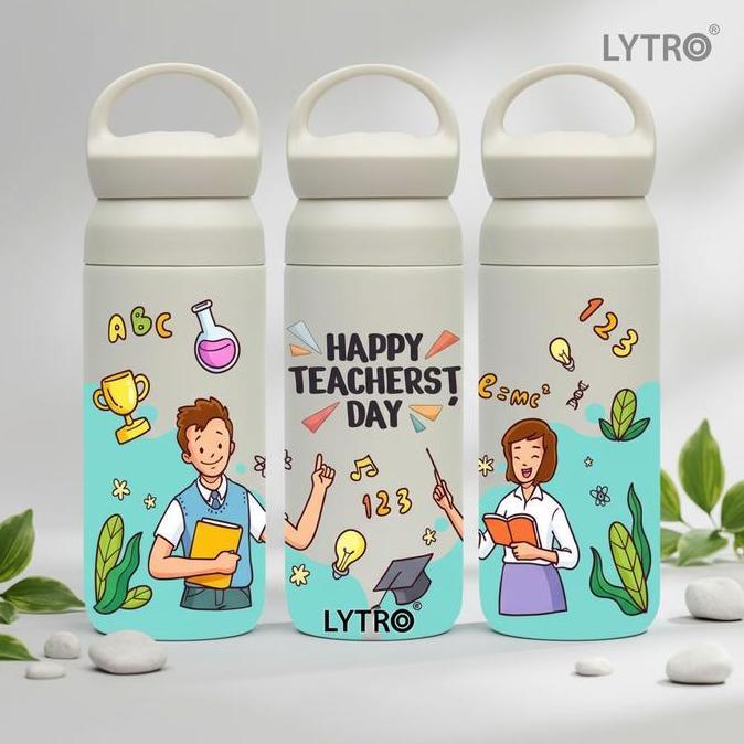 Kado - Hadiah Untuk Guru Design Happy Teachers Day Tumbler / Termos Premium Tebaik Untuk Guru Laki-L