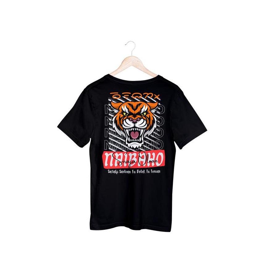 DF30 - Kaos Distro batak motif tulisan marga NAIBAHO bahan cotton combet 20s design depan dan belaka