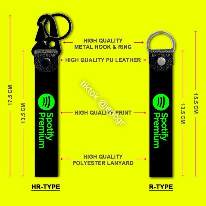 HIGH QUALITY GANTUNGAN KUNCI SPOTIFY PREMIUM KEYCHAIN TAS SEPEDA MOTOR MOBIL REMOTE KEY BAG TAG KEYT
