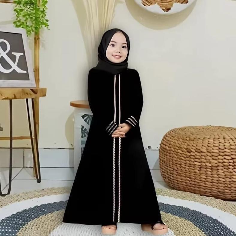 BEST SALE Abaya Turkey Couple Ibu Dan Anak Renda Gold Gamis Abaya anak Perempuan Cantik Gamis Muslim