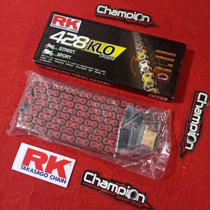 Rantai RK TAKASAGO Chain O-Ring ORing KLO 428-130L 428-130 428 Red