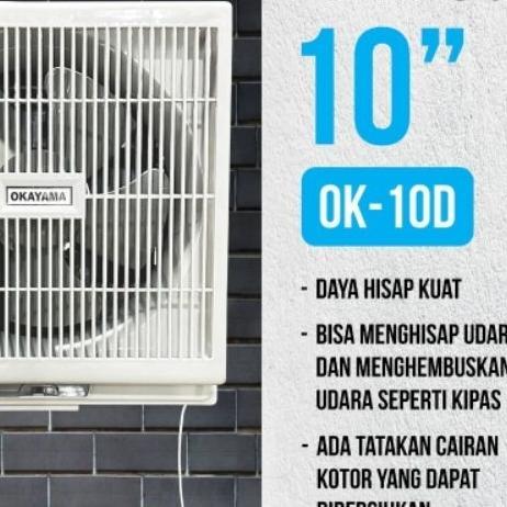 Exhaust Fan Okayama 10Inch Dinding (Keluar Masuk) Ok-10 D