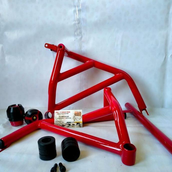 Tubular Crashbar New Vixion Old R Plus Jalu Agna Full Hitam Pelindung Body