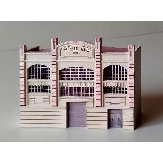 (Mainan Kertas) DIY Papercraft Pola Diorama Gedung Richard Ganz