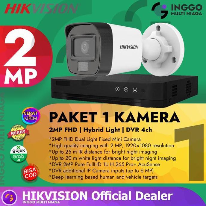 TERLARIS PAKET CCTV 1 KAMERA 2MP HIKVISION MURAH TANPA HDD