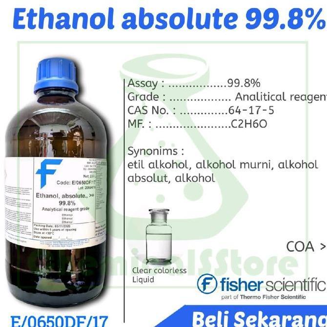 Ethanol absolute 99.8% | AR Fisher 2.5L Repack