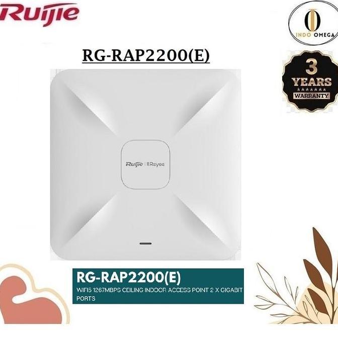 TERMURAH - RG-RAP2200E RAP2200E AC1300 Dual Band Ceiling AP RAP2200 E