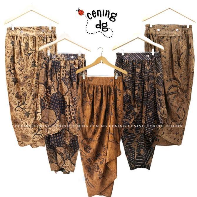 BELI rok lilit batik bahan paris sogan BELI