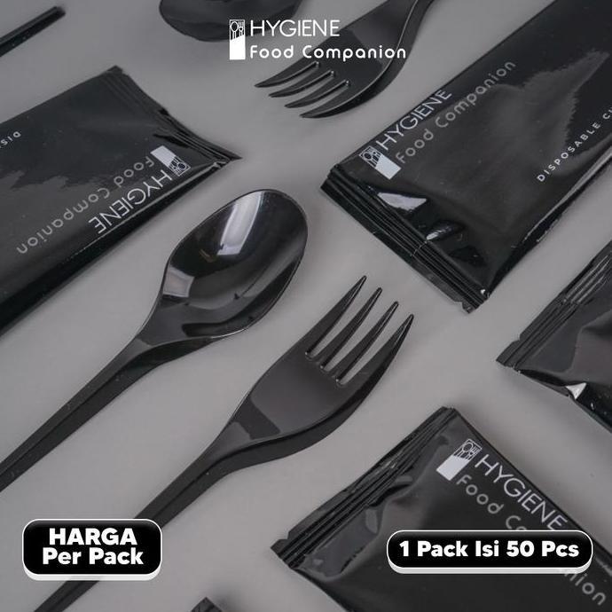 Essen- Set Sendok Garpu Plastik Premium / Sendok Set Hygiene Premium Lengkap