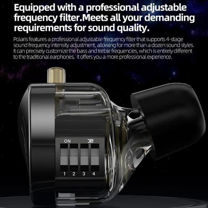 Lansungkirim- Cca Polaris With Mic Dynamic Driver Hifi Dual Cavity  Noise Cancelling