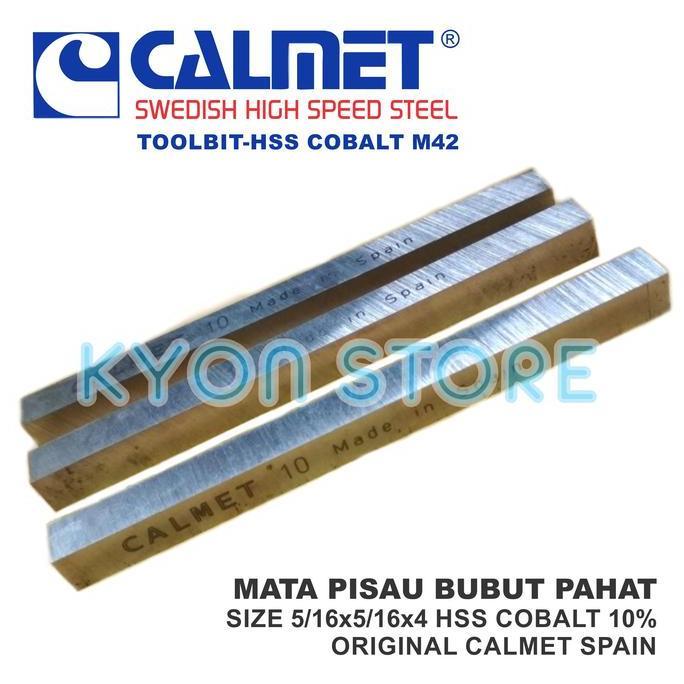 Mata Pisau Bubut Pahat Size 5/16X5/16X4" Hss Cobalt 10 M42 Calmet Hemat