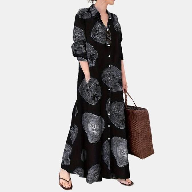 FLASH SALE GDTIMA Gamis Katun Motif Bunga Terbaru Muslim Gaun Pantai Liburan Cardigan Lengan Panjang