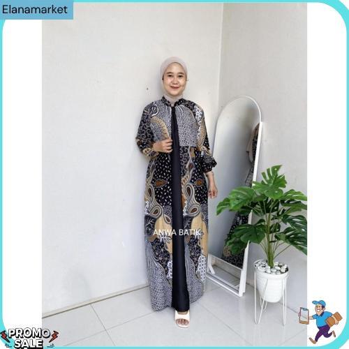 Gamis Batik Mix Moscrepe Premium Wanita Busui Terbaru Gamis Batik Jumbo Ld 130Cm Kualitas Mantap