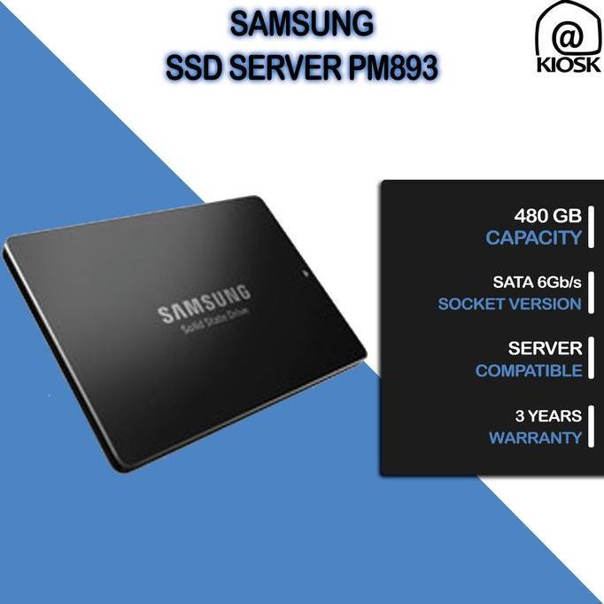 SAMSUNG PM893 / 480GB / SSD SERVER / SATA 2.5" / GARANSI 3 TAHUN ORIGINAL DAN TERPERCAYA