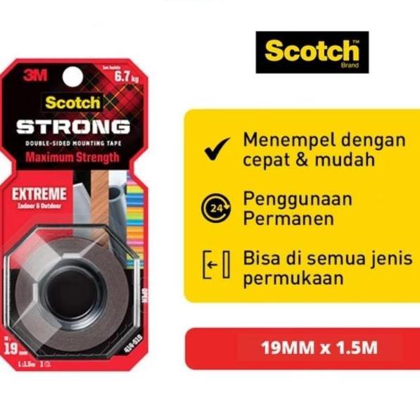Terjaminmutu- Double Tape 3M Scotch Usa Double Tip 3M Super Kuat Lengket