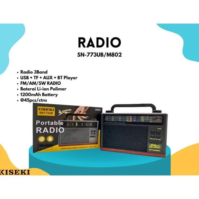 Promo Kiseki Radio Portable Radio Speaker Bluetooth Radio & Speaker Bluetooth Super Bass