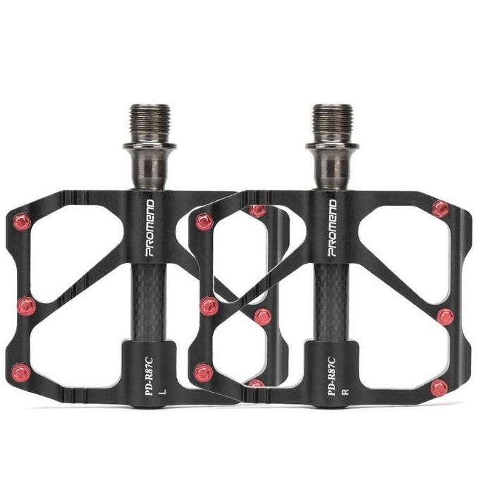 Lengkapbos- Promend Rc Pedal Sepeda Roadbike Mtb 3 Sealed Bearing Ultralht Flat Wide Pedals Carbon A