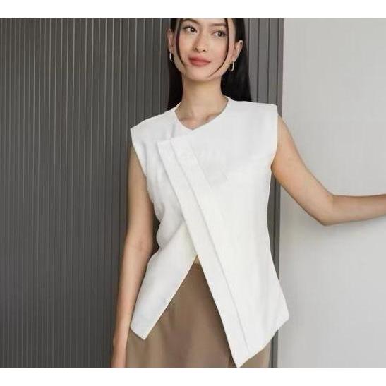 BELANJA SEKARANG LORA VEST - Atasan Vest Top Wanita | Outer Vest Hijab | Blazer Casual Blazer Casual