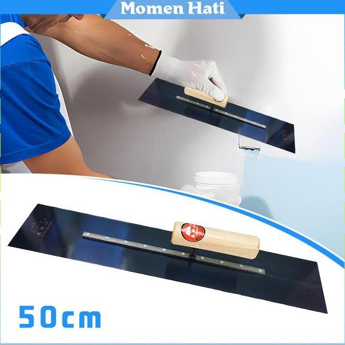 HYAKABA 50CM Raskam Roskam Trowel Asli Alat Acian Tembok Raskam Acian Baja PROTOK