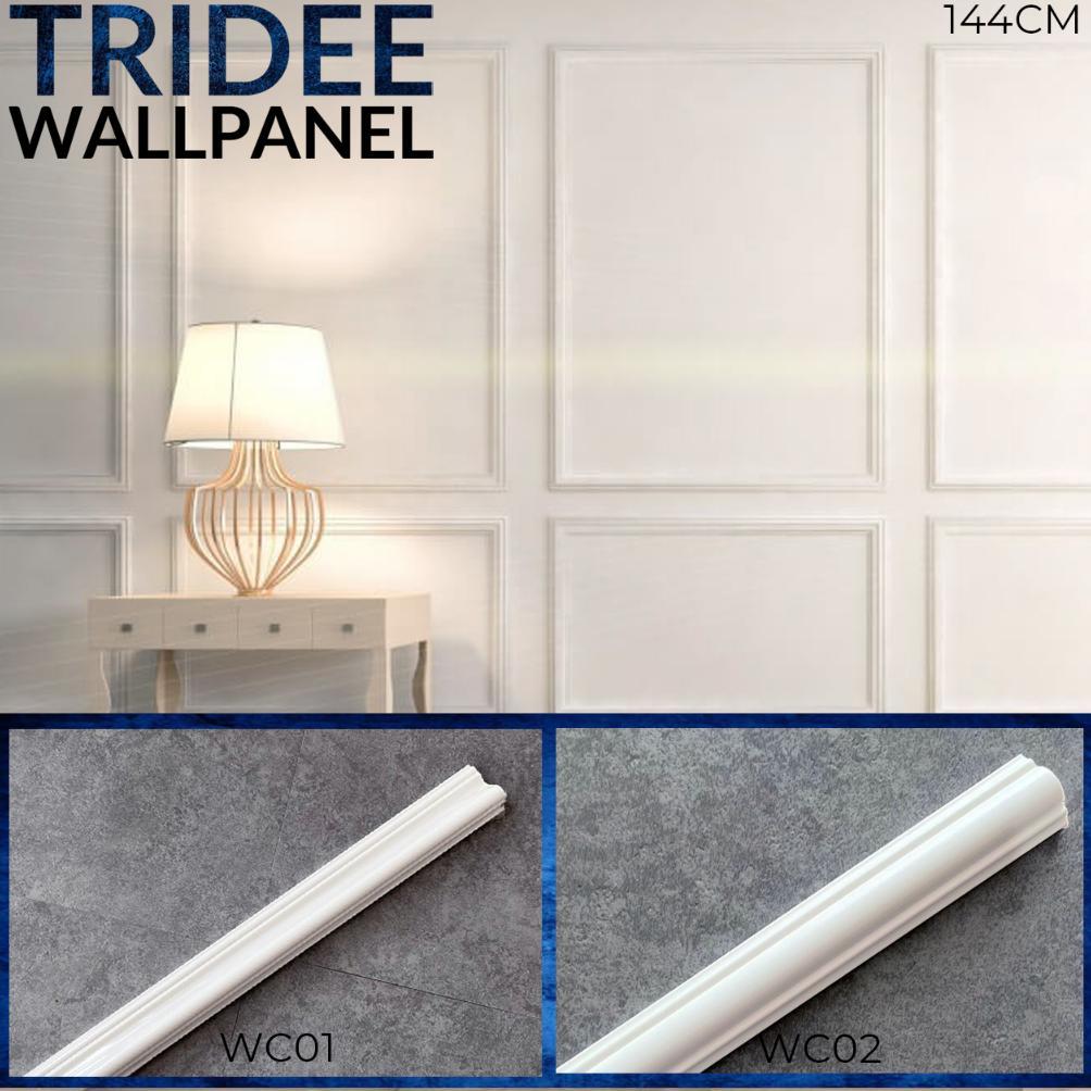 Wall Moulding | Wainscoting | Wall Batten | Dinding Profil | TRIDEE WALLPAPER | 144CM