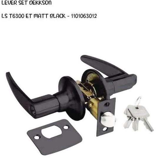 LEVER SET DEKKSON LS T6300 ET MATT BLACK Set Handle Lever LS 6300 Entrance Hitam T6300 Black Set Lev