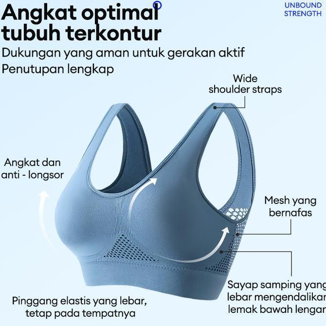 Cod,Bisa- Bh Olahraga Sport Bra Nita Bra Olahraga Sport Bh Push Up Seamless Jumbo S-3Xl Bra Dasar S6