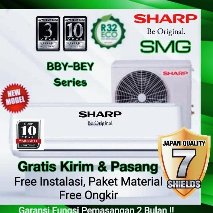 Terlaris Ac Sharp 1 Pk Ah-A9Say Standard Thailand + Pasang