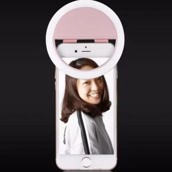 JAOPMAM Lampu Selfie Ring Bulat - Portable Clip-on Mini 36 LED Selfie Ring Lamp Fill-in Light Night 