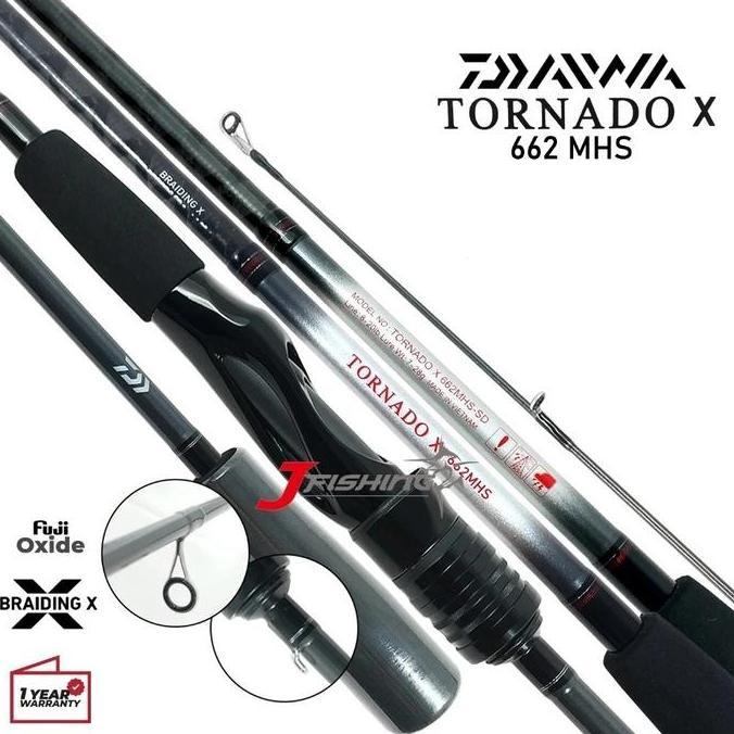 Joran DAIWA TORNADO X 23 | Fuji | Braiding X | Spinning Casting | Sungai Danau Laut | Resmi