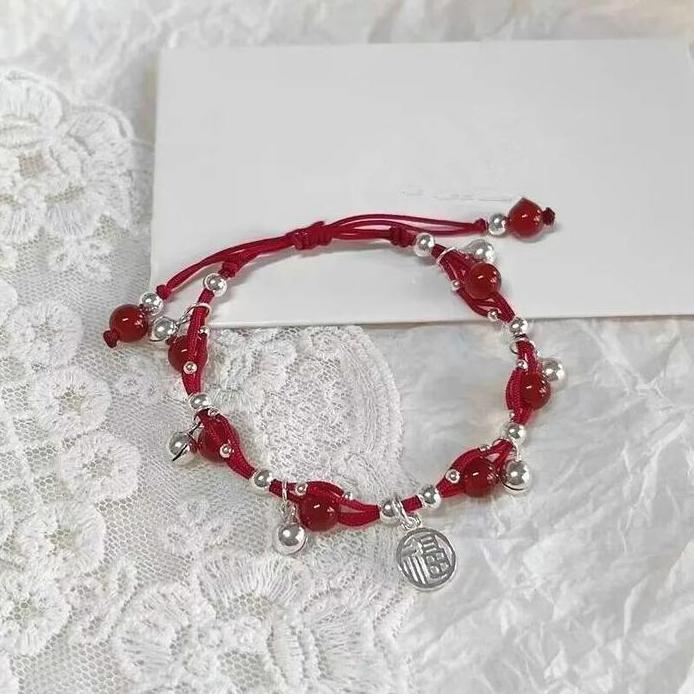 Ready Gelang tali merah gelang manik manik merah fashion korea cina aksesoris natal party anak dewas