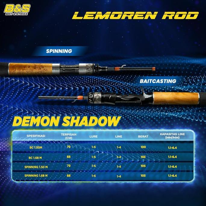 TERMURAH - LEMOREN joran pancing ultralight 1-4lb joran pancing spinning / casting JP042