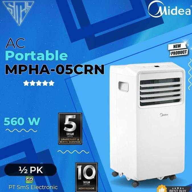 Terlaris Ac Portable Midea Mpha05 Crn7 1/2 Pk - Ac Portabel 1/2 Pk