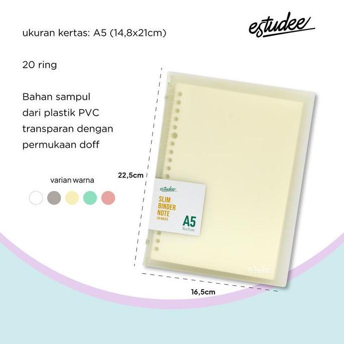 Estudee Slim Binder Note A5 Ivory