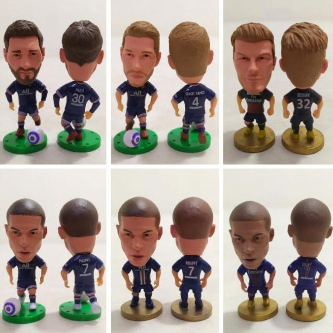 Figure Miniatur Pemain Bola Psg Soccerwe Kodoto / Lionel Messi Sergio Ramos Kylian Mbappe David Beck