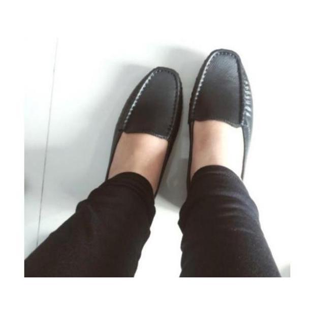 BEST SELLER  Sepatu Wanita Karet Yumeida Flat Shoes Pantofel F085 Hitam Size 37-41 BEST SELLER 