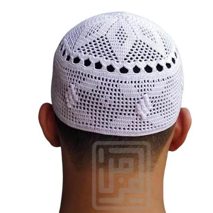 Clothes- Peci Rajut Madinah Al Muzzammil Motif#3 Dewasa Haji Muslim Kopiah Dewasa