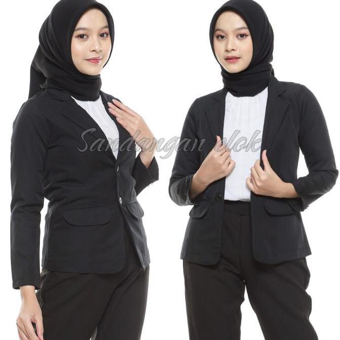 HEMAT LUAR BIASA Jas Blazer Formal Wanita - Jas Sidang Skripsi Wanita - Jas Wanita Formal Jumbo - Bl