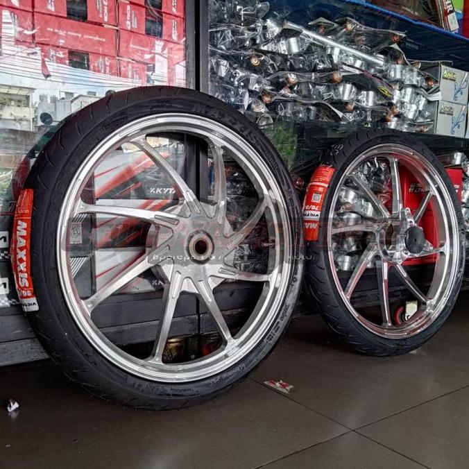 Paketan Velk Velg Velek Delkevic M8 DND Palang 8 ring 17 160 160x17 + Ban maxxis depan belakang 60/8