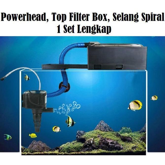 box filter aquarium lengkap, box filter lengkap, top filter lengkap