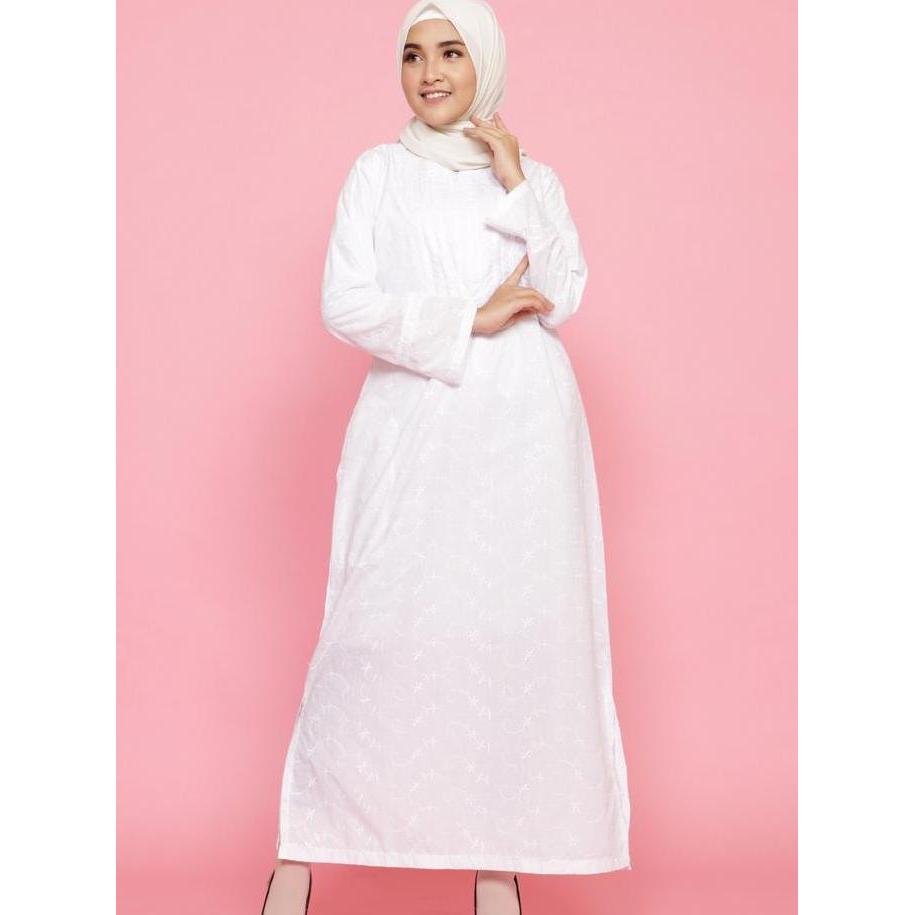 Baju Ihrom Wanita - Gamis Haji - Gamis Umroh - Perlengkapan Haji Umroh Wanita - Gamis Putih Jumbo - 