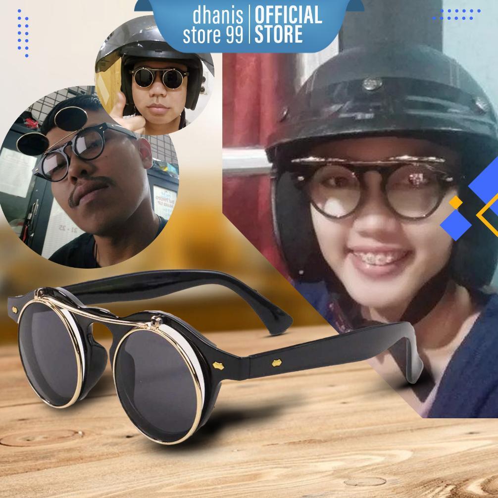 Produk Baru Kacamata Bulet Boboho Hitam Buka Tutup Boshlm Kaca Mata Dewasa Pria Anak Model Gojo John