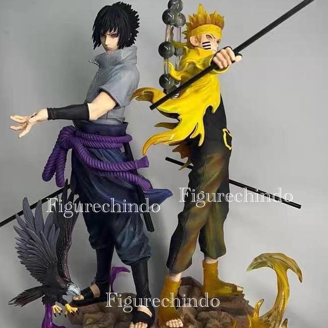 [ Ready  ] Statue Naruto Shippuden Naruto dan Sasuke Battle MODE